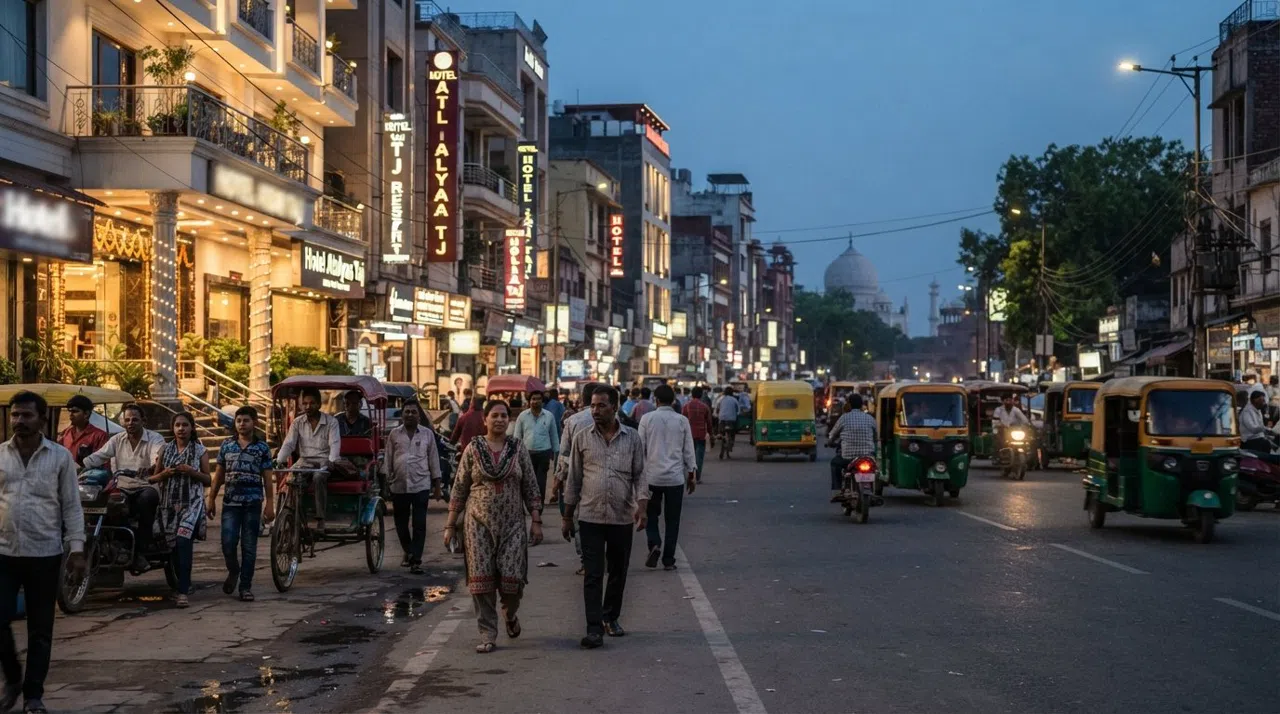 Fatehabad Road, Agra: la elegante franja hotelera de la ciudad junto al Taj